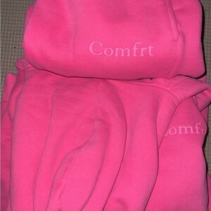 Hot Pink Comfrt Hoodie and sweats set